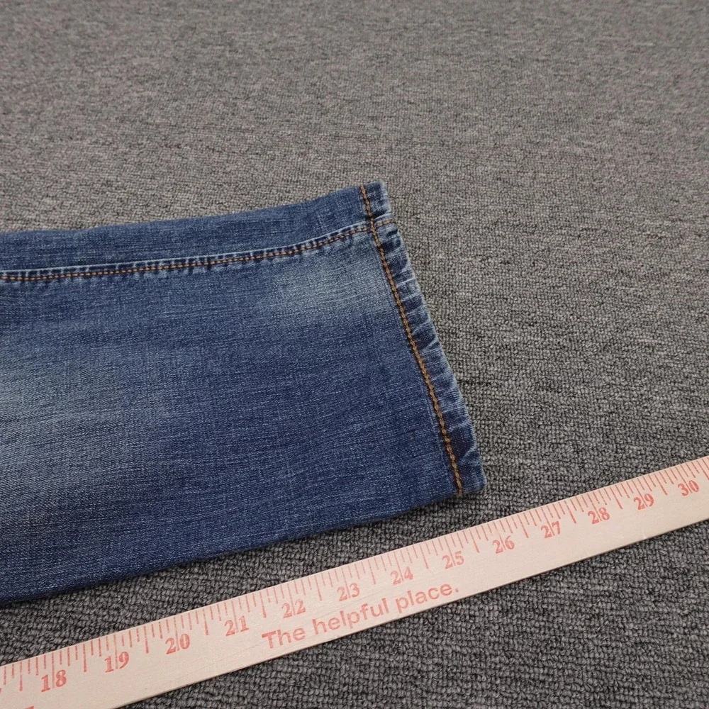 Wrangler Retro Slim Straight Jeans Mens 38x26 Blue Medium Wash Stretch Denim